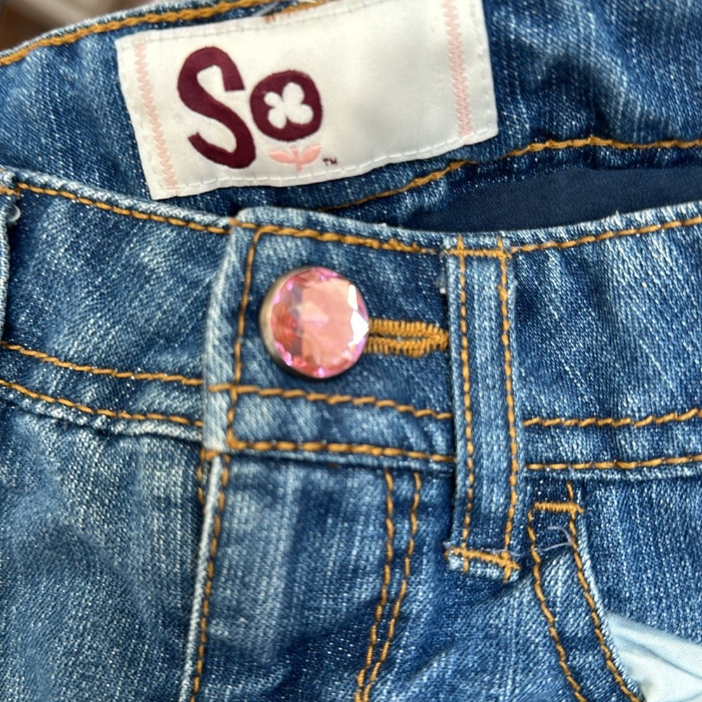 GIRLS So Jean skort size 7 adjustable waist - Picture 11 of 11